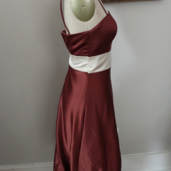 1990's Bill Levkoff Bronze and White Bubble Skirt Party Dress - Picture 3 of 7